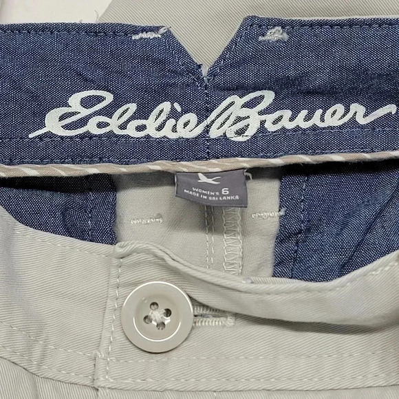 Eddie Bauer Khaki Capri Pants Size 6 Women's Legendwash Slightly Curvy S… - Picture 9 of 12